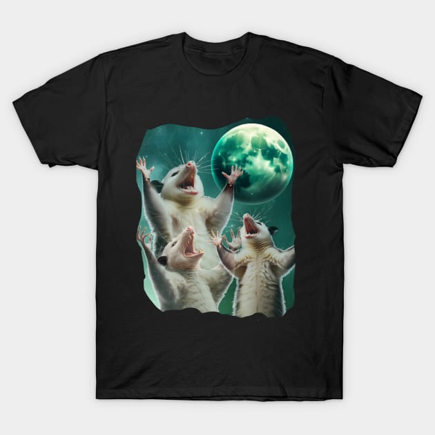 Opossum moon magic T-Shirt by NightvisionDesign